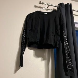 cropped calvin klein long sleeve